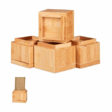Mööblijalad Relaxdays, 4 tk, Pruunid, 11,5 × 10 × 11,5 cm