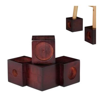 Mööblijala kõrgendused Relaxdays, 4 tk, 9,4 × 9,4 × 9,4 cm