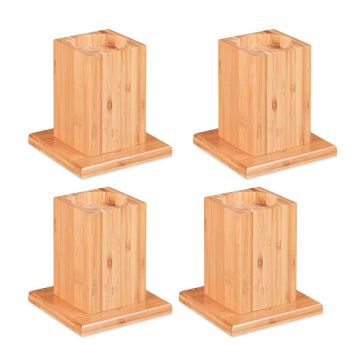Mööbli kõrgendusjalad Relaxdays, 4 tk, 14,5 × 15,5 × 14,5 cm