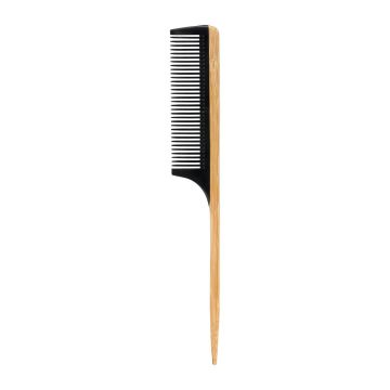 Bambusest juuksurikamm ACTIVESHOP Loft NN-09, Puidutooni/must, 22 × 2,5 cm
