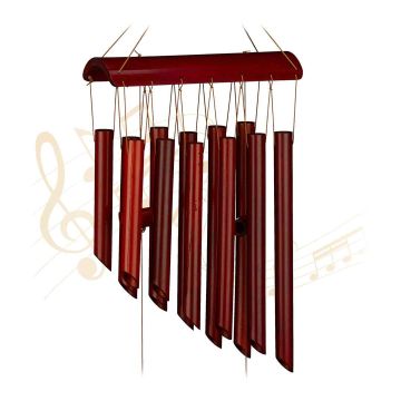 Bambusest tuulekell Relaxdays, Pruun, 21 × 60 × 8 cm