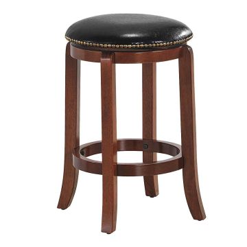 Baaritool, 360° pöörlev, jalatoega, Punane, 49,53 × 49,53 × 60,96 cm