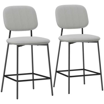 Baaritoolid, 2 tk, Helehallid, 45 × 102 × 49 cm