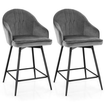 Baaritoolid, 2 tk, Hallid, 53,34 × 95,25 × 58,42 cm