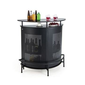 Bar table, 4 levels, 3 glass holders, 110.5 × 113 × 48.3 cm