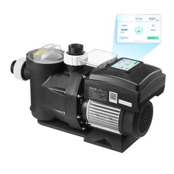 Бассейновый насос VEVOR HPP1100, С регулируемой скоростью, 61 × 26 × 38 см