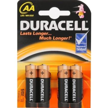 Duracell Alkaline Basic MN1500 AA/LR6 patareid, 4 tk