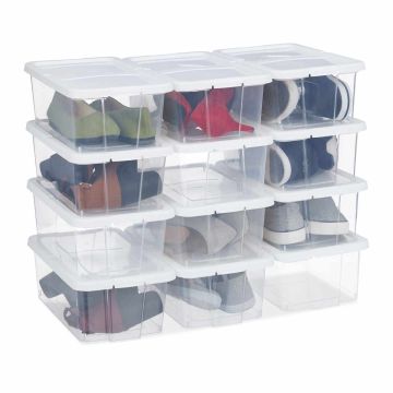 Jalatsite hoiukarbid Relaxdays, 12 tk, 20 × 12,5 × 34,5 cm