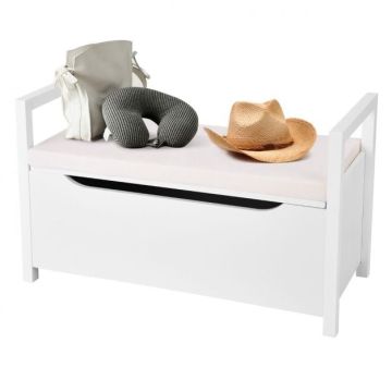 Shoe storage bench, with foldable padded seat, 86 × 38 × 49 cm