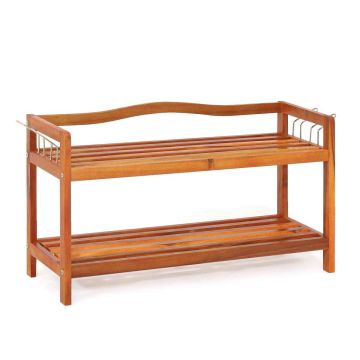 Shoe rack, 2-layer, 4 hangers, 73.66 × 26.67 × 41.91 cm