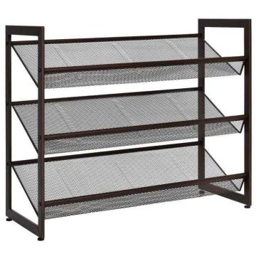 Shoe rack, 4 tiers, approx. 16 pairs, 73.66 × 82.55 × 30.48 cm