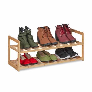 Jalatsiriiul Relaxdays 10035367.0, 2 tasandit, kuni 6 paari, 72,5 × 29,5 × 27 cm