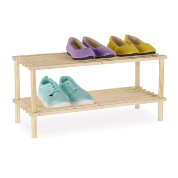 Kingariiul Relaxdays, 2 riiulit, 63 × 29,5 × 26 cm