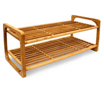 Jalanõuderiiul Relaxdays, 2 riiulit, 75 × 33 × 33 cm