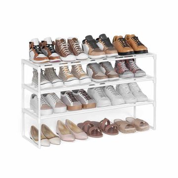 SONGMICSi jalatsiriiul, 4 astet, 5–10 paari, Valge, 30 × 92 × 55 cm