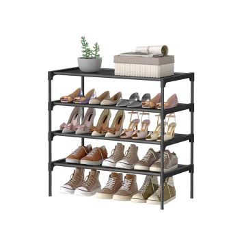 Jalanõuderiiul SONGMICS LSH024BH01, 3-tasandiline, Must, 62,3 × 70,5 × 29,7 cm