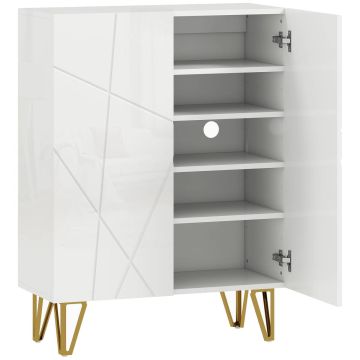 Обувной шкаф Aosom, 2 дверцы, 5 полок, 72 × 95 × 31,5 см