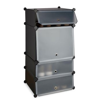Kingakapp Relaxdays, 4 sektsiooni, 4 sektsiooni, 8 paarile, 91 × 49 × 36,5 cm