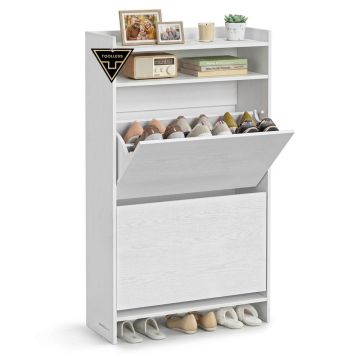Jalatsikapp SONGMICS HOME LBC228WE01, 2 ust, 60 × 102,8 × 24 cm