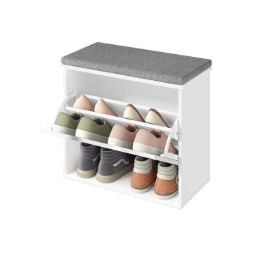Jalanõupink VASAGLE LSB121WB01, 3 tasandit, 60 × 53,5 × 30 cm