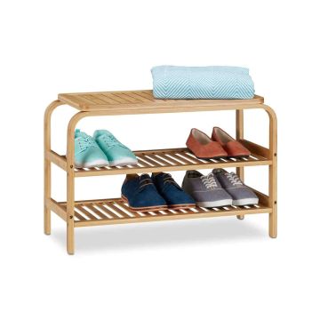 Jalanõupink Relaxdays 10030562.0, 2 riiulit, 70 × 45 × 30 cm