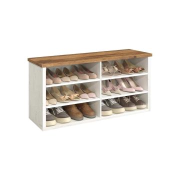 Jalanõupink VASAGLE, 6 reguleeritavat riiulit, 100 × 29,5 × 50 cm