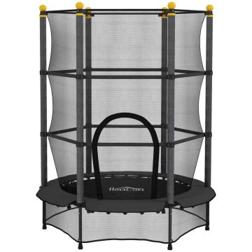 Батут Homcom 140x140x190см, черного цвета