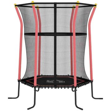 Батут Homcom 163,5x163,5x190см, черно-красный