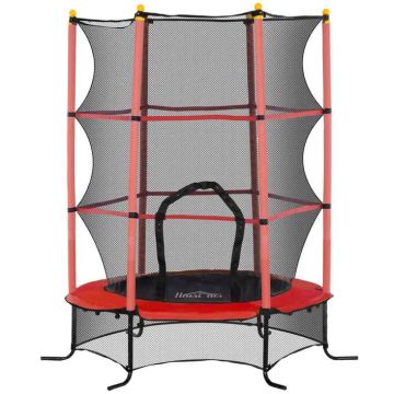 Батут Homcom 163x163x190см, черно-красный