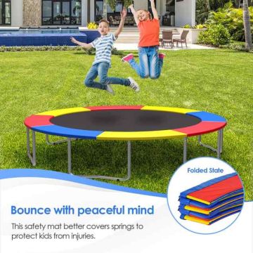 Trampoline safety mat, replacement, blue and multi-colored