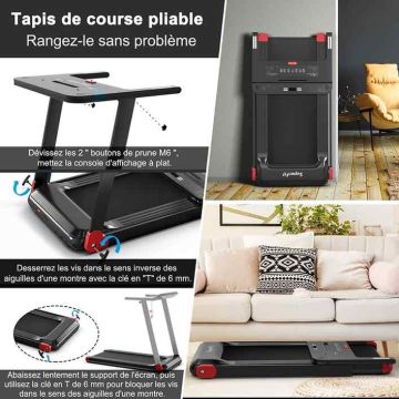 Treadmill, 12 programs, Black, 113 × 57.5 × 94 cm