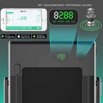 Treadmill, 2 modes, Silver, 133.5 × 68.5 × 12.5 cm