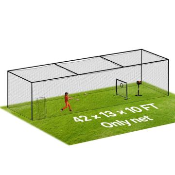 Pesapalli löögipuuri võrk VEVOR BC005, 30-kihiline HDPE, 12700 × 3900 × 3080 mm