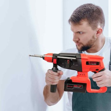 Cordless impact drill 3 modes, 4000 mAh battery, 360° handle