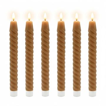 Беспламенные LED-конические свечи Relaxdays, 6 шт, Ø 2,2 × 25 см