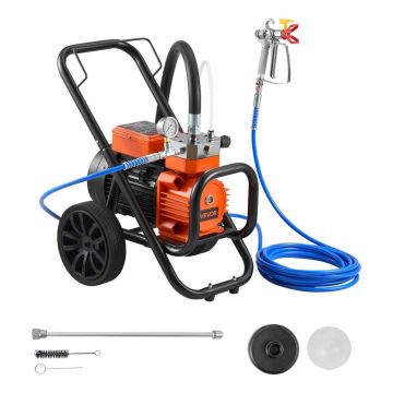 Безвоздушный окрасочный аппарат VEVOR 1690, 2000 Вт, 3300 psi, 57 × 43,5 × 64 см