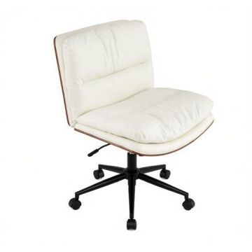 Armless office chair, with curved backrest, 69.85 × 59.69 × 85.09–92.71 cm