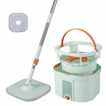 Rotating mop with bucket, 6 pads, 31 × 31.5 × 19 cm