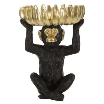 Ahvikujuline dekoratsioon Mauro Ferretti Monkey Tray Banane, 23 × 31,5 × 23 cm