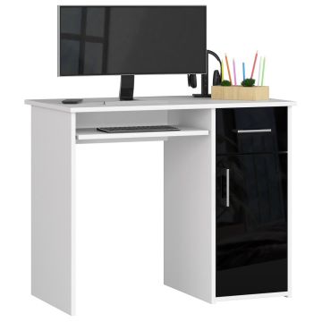 Kirjutuslaud NORE S90, valge/must