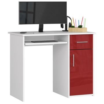 Kirjutuslaud NORE S90, valge/punane