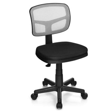 Office chair HW67630DK, without armrests, Black, 50 × 79–91 × 50 cm