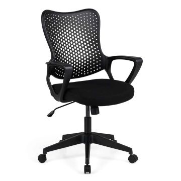 Office chair, Adjustable height, Black, 63.5 × 95.5–103 × 62 cm
