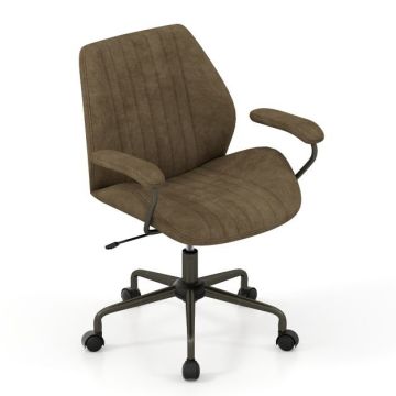 Office chair, brown/olive, 68 × 85–92 × 66 cm