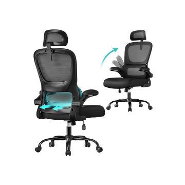 Kontoritool SONGMICS OBN041B01, kokkuklapitavate käetugedega, 71,5 × 116–135 × 64 cm