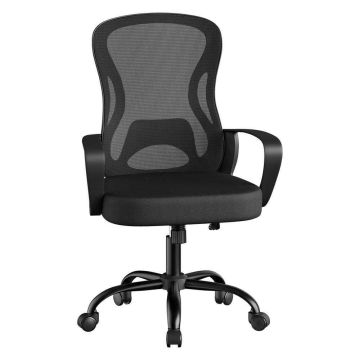 Kontoritool SONGMICS, kiikumisfunktsiooniga, Must, 60 × 95,5–105,5 × 60 cm