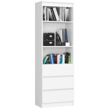 Kontoririiul CLP R60, 3 sahtlit, Valge, 60 × 180 × 35 cm