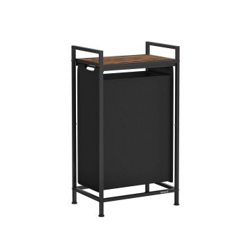 Pesukorv riiuliga 47L., must/pruun