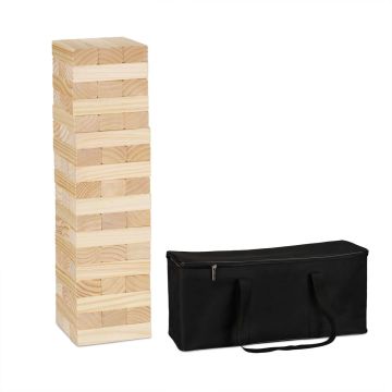 Tornimäng Relaxdays 10035427.0, XL, 54 klotsi, Mitmevärviline, 16,5 × 63 × 16,5 cm
