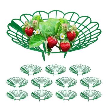 Maasikataimede tugede komplekt Relaxdays, 12 tk, Roheline, 10 × 30 × 30 cm